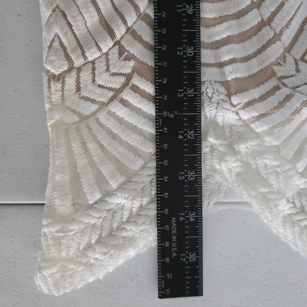 Hello Molly White Lace Overlay Bodycon Mini Dress V Neck Sleeveless Size S US 4 - Picture 13 of 16